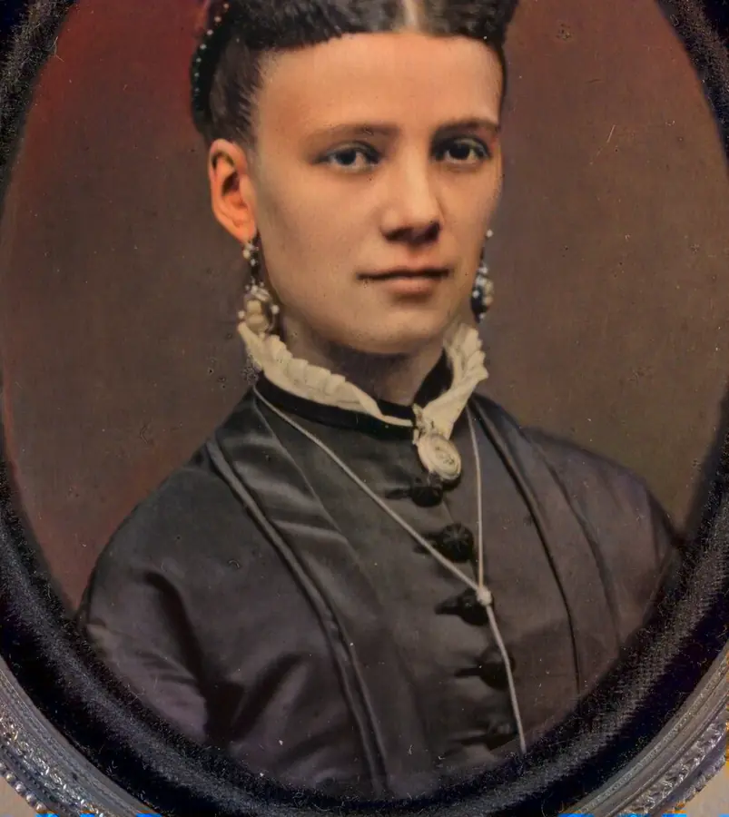 Portrait of a woman, 19th century, processed by opnai